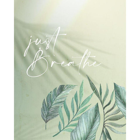 Just Breathe Black Modern Wood Framed Art Print by Allen, Kimberly