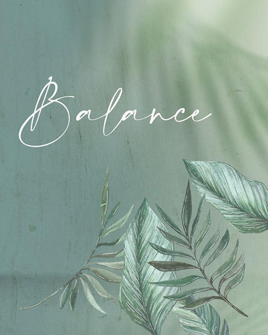 Balance White Modern Wood Framed Art Print with Double Matting by Allen, Kimberly