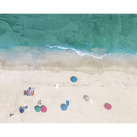 Aerial Beach 1 Black Modern Wood Framed Art Print by Allen, Kimberly