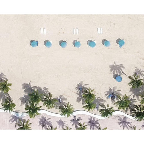 Aerial Beach 4 White Modern Wood Framed Art Print by Allen, Kimberly