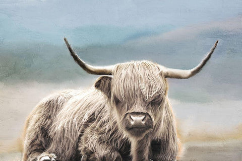 Highland Black Ornate Wood Framed Art Print with Double Matting by Allen, Kimberly