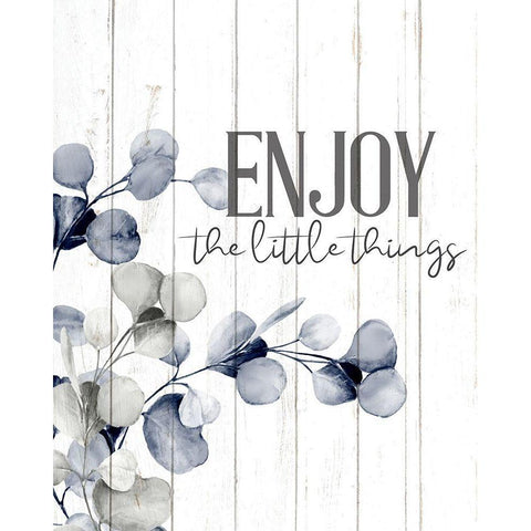 Enjoy and Live 1 White Modern Wood Framed Art Print by Allen, Kimberly