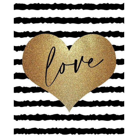 Couture Love 2 Black Modern Wood Framed Art Print with Double Matting by Allen, Kimberly