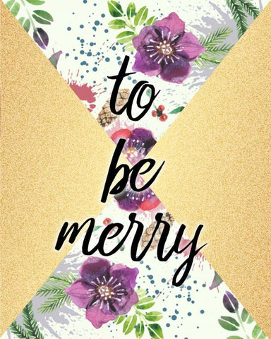To be Merry White Modern Wood Framed Art Print with Double Matting by Allen, Kimberly