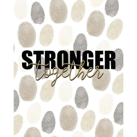Stronger Black Modern Wood Framed Art Print by Allen, Kimberly