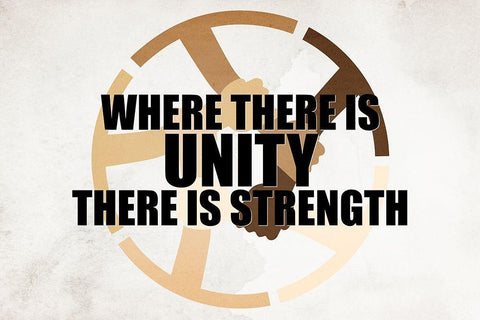 There is Strength White Modern Wood Framed Art Print with Double Matting by Allen, Kimberly