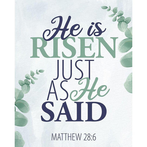 He is Risen Watercolor White Modern Wood Framed Art Print by Allen, Kimberly