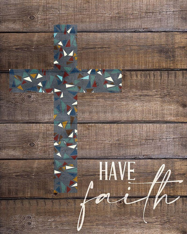 Have Faith 1 White Modern Wood Framed Art Print with Double Matting by Allen, Kimberly