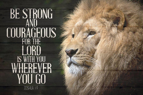 Be Strong Black Ornate Wood Framed Art Print with Double Matting by Allen, Kimberly