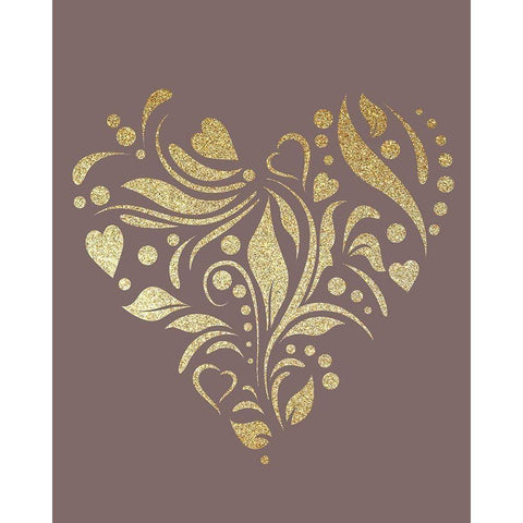 Heart Pattern Black Modern Wood Framed Art Print by Allen, Kimberly