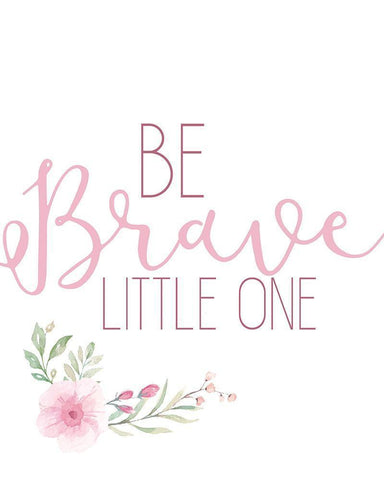 Be Brave Little One White Modern Wood Framed Art Print with Double Matting by Allen, Kimberly