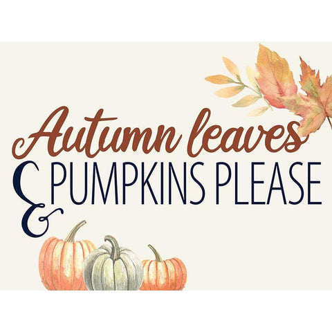 Autumn Leaves White Modern Wood Framed Art Print by Allen, Kimberly