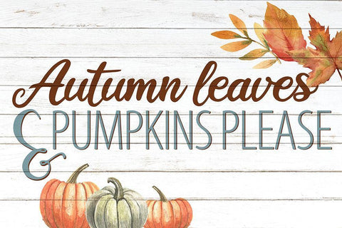 Autumn Leaves White Modern Wood Framed Art Print with Double Matting by Allen, Kimberly