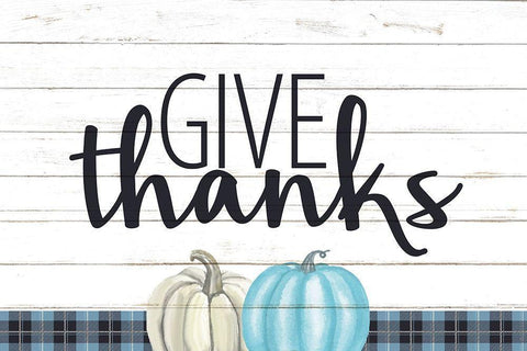 Give Thanks Black Ornate Wood Framed Art Print with Double Matting by Allen, Kimberly