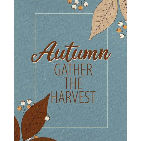 Gather the Harvest 1 Black Modern Wood Framed Art Print with Double Matting by Allen, Kimberly