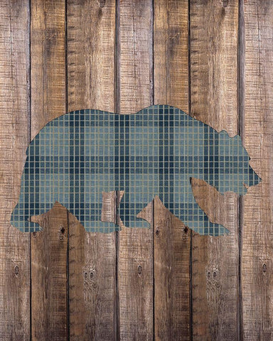 Bear Woods White Modern Wood Framed Art Print with Double Matting by Allen, Kimberly