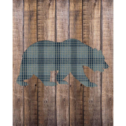 Bear Woods Black Modern Wood Framed Art Print by Allen, Kimberly