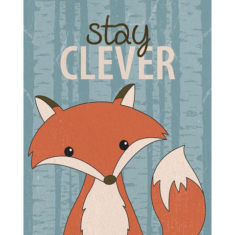 Stay Clever Black Modern Wood Framed Art Print with Double Matting by Allen, Kimberly