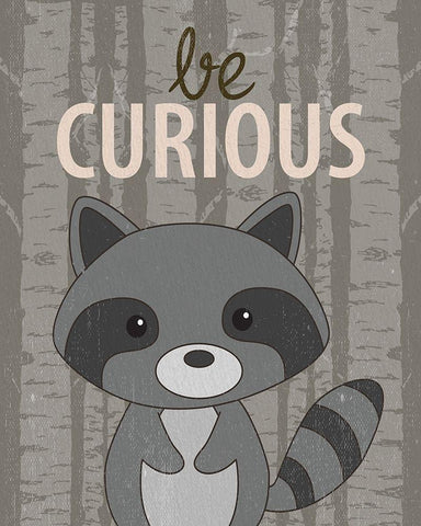 Be Curious White Modern Wood Framed Art Print with Double Matting by Allen, Kimberly