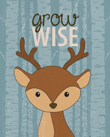 Grow Wise White Modern Wood Framed Art Print with Double Matting by Allen, Kimberly