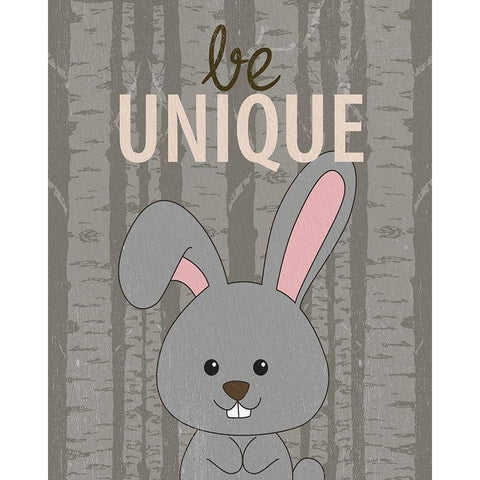 Be Unique Black Modern Wood Framed Art Print by Allen, Kimberly
