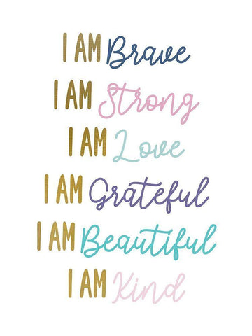 I Am Brave V2 Black Ornate Wood Framed Art Print with Double Matting by Allen, Kimberly