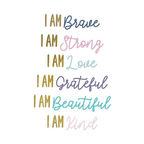 I Am Brave V2 White Modern Wood Framed Art Print by Allen, Kimberly