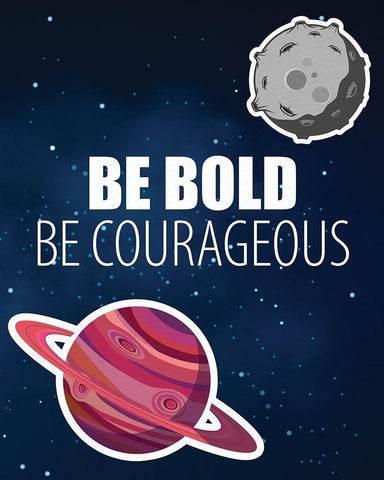 Be Bold Space Black Ornate Wood Framed Art Print with Double Matting by Allen, Kimberly