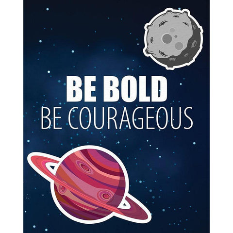 Be Bold Space White Modern Wood Framed Art Print by Allen, Kimberly