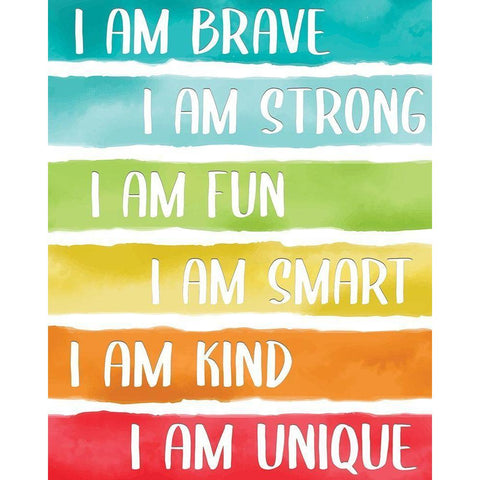I Am Rainbow Black Modern Wood Framed Art Print with Double Matting by Allen, Kimberly