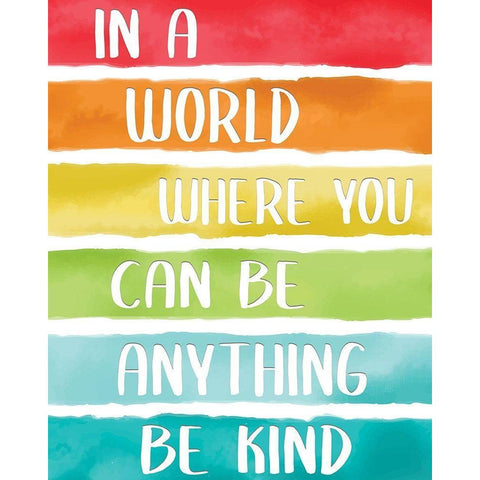In A World Rainbow White Modern Wood Framed Art Print by Allen, Kimberly