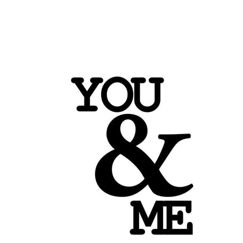 You and Me White Modern Wood Framed Art Print by Allen, Kimberly