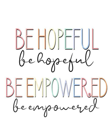 Be Hopeful V2 Black Ornate Wood Framed Art Print with Double Matting by Allen, Kimberly