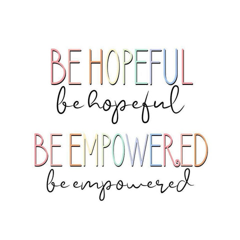 Be Hopeful V2 Black Modern Wood Framed Art Print with Double Matting by Allen, Kimberly