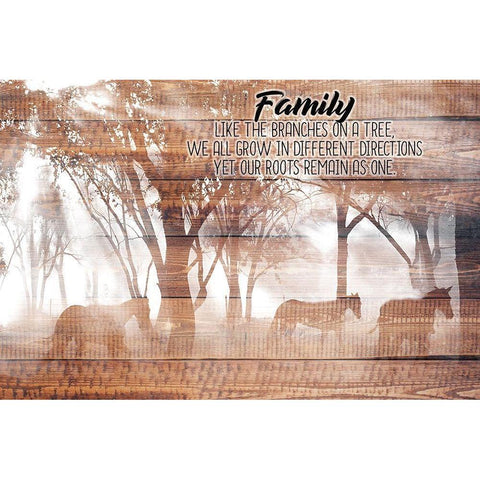 Family Roots White Modern Wood Framed Art Print by Allen, Kimberly