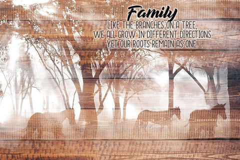 Family Roots White Modern Wood Framed Art Print with Double Matting by Allen, Kimberly