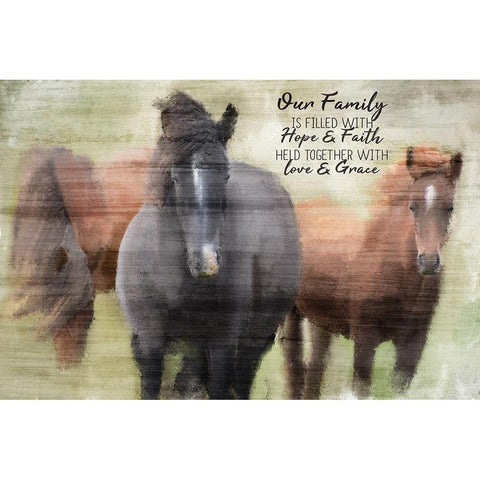Our Family Black Modern Wood Framed Art Print with Double Matting by Allen, Kimberly
