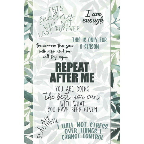 Repeat After Me White Modern Wood Framed Art Print by Allen, Kimberly
