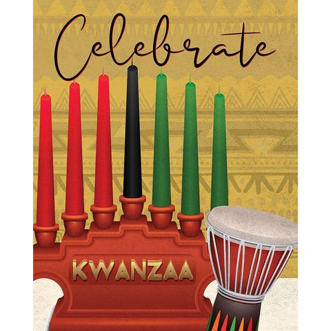 Celebrate Black Modern Wood Framed Art Print with Double Matting by Allen, Kimberly