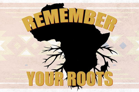 Remember Your Roots Black Ornate Wood Framed Art Print with Double Matting by Allen, Kimberly