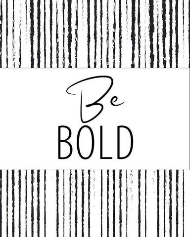 Be Bold Stripes Black Ornate Wood Framed Art Print with Double Matting by Allen, Kimberly
