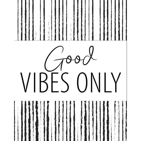 Good Vibes Stripes Gold Ornate Wood Framed Art Print with Double Matting by Allen, Kimberly