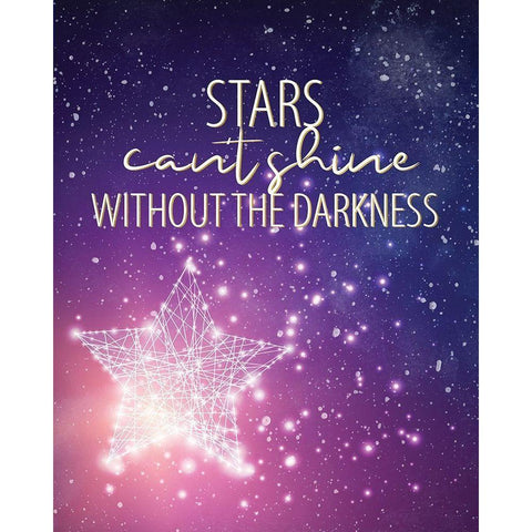 Stars Black Modern Wood Framed Art Print with Double Matting by Allen, Kimberly