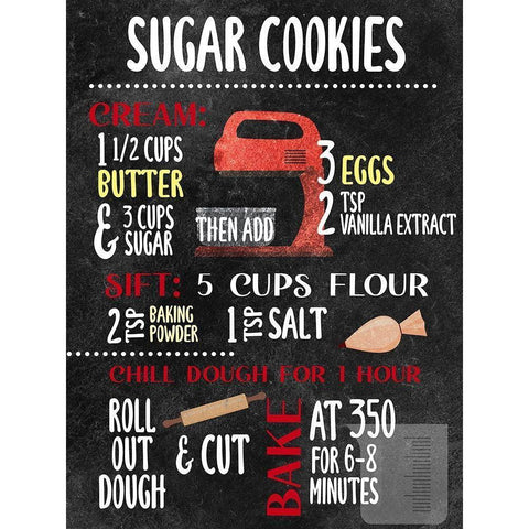 Sugar Cookies White Modern Wood Framed Art Print by Allen, Kimberly