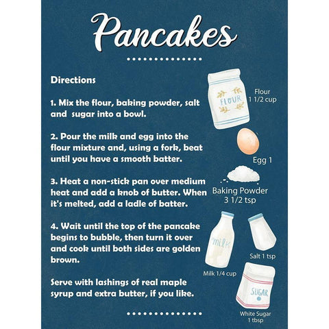 Pancakes Black Modern Wood Framed Art Print with Double Matting by Allen, Kimberly