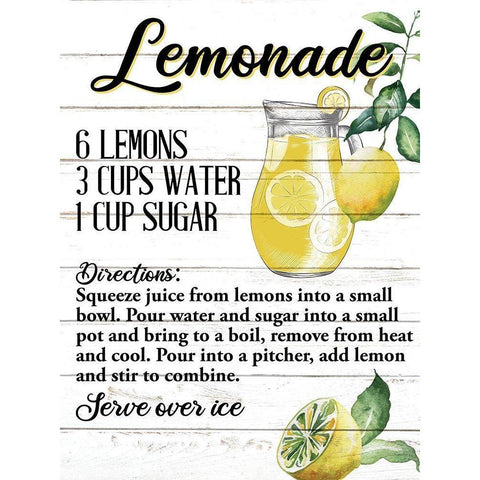 Lemonade Black Modern Wood Framed Art Print with Double Matting by Allen, Kimberly