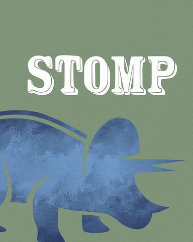 Stomp 1 White Modern Wood Framed Art Print with Double Matting by Allen, Kimberly
