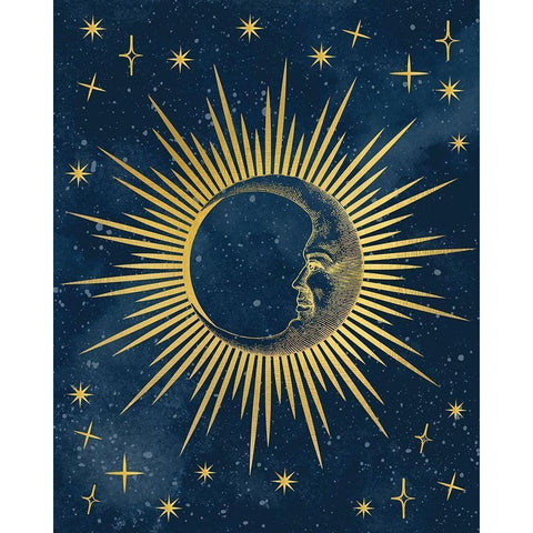 Moon No Words White Modern Wood Framed Art Print by Allen, Kimberly