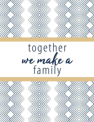Together We Make V2 White Modern Wood Framed Art Print with Double Matting by Allen, Kimberly