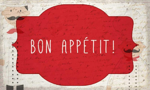 Bon Appetit Black Ornate Wood Framed Art Print with Double Matting by Allen, Kimberly